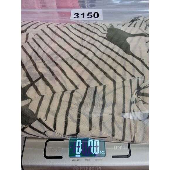 NWT Ralph Lauren Floral Striped Olive Green Mini Skirt - sz 8 - Picture 7 of 7